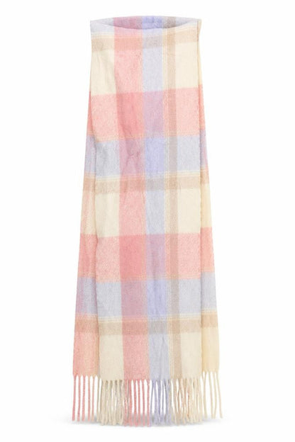 CISTINA CHITI Girls Pink Check  Scarf Scarves & Wraps Size Regular
