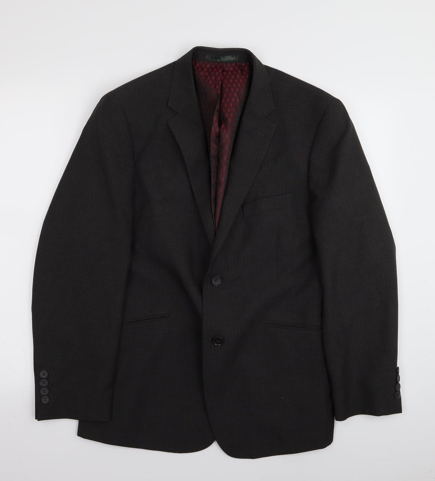 Taylor & Wright Mens Grey Striped  Jacket Blazer Size 38