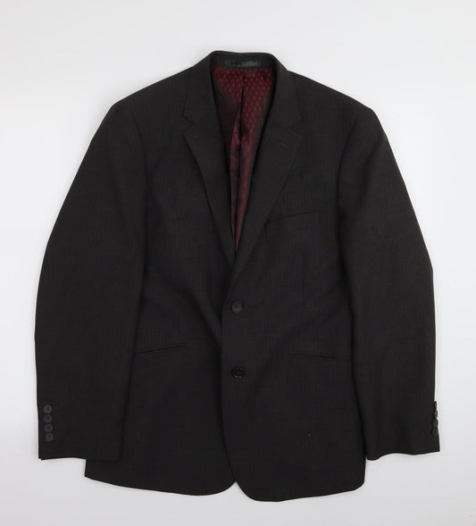 Taylor & Wright Mens Grey Striped  Jacket Blazer Size 38