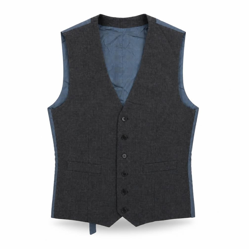 Skopes Mens Multicoloured Houndstooth  Jacket Suit Waistcoat Size 36
