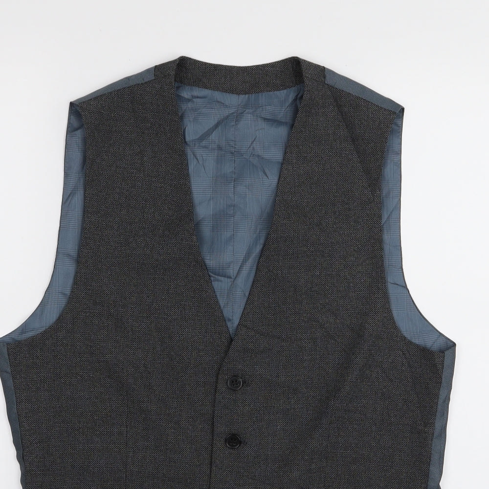 Skopes Mens Multicoloured Houndstooth  Jacket Suit Waistcoat Size 36