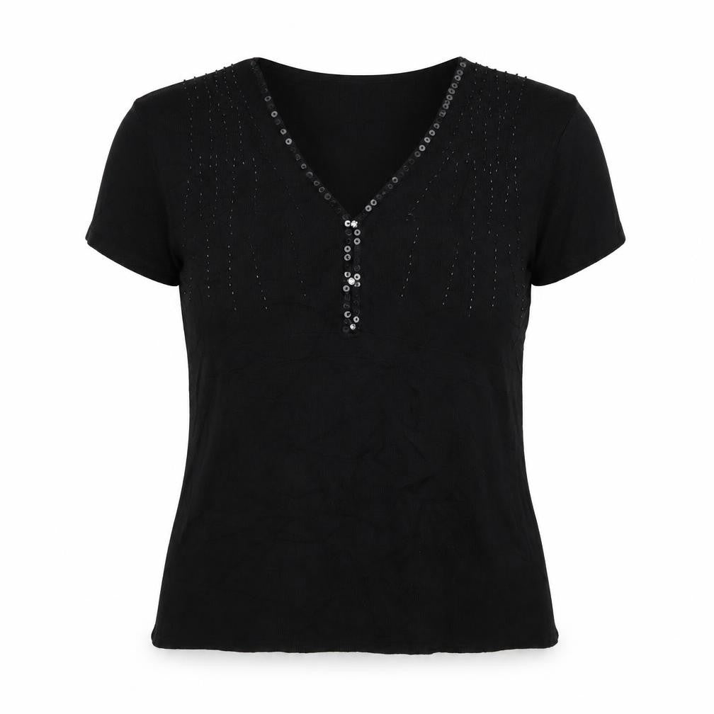 Key West Womens Black   Basic T-Shirt Size XL