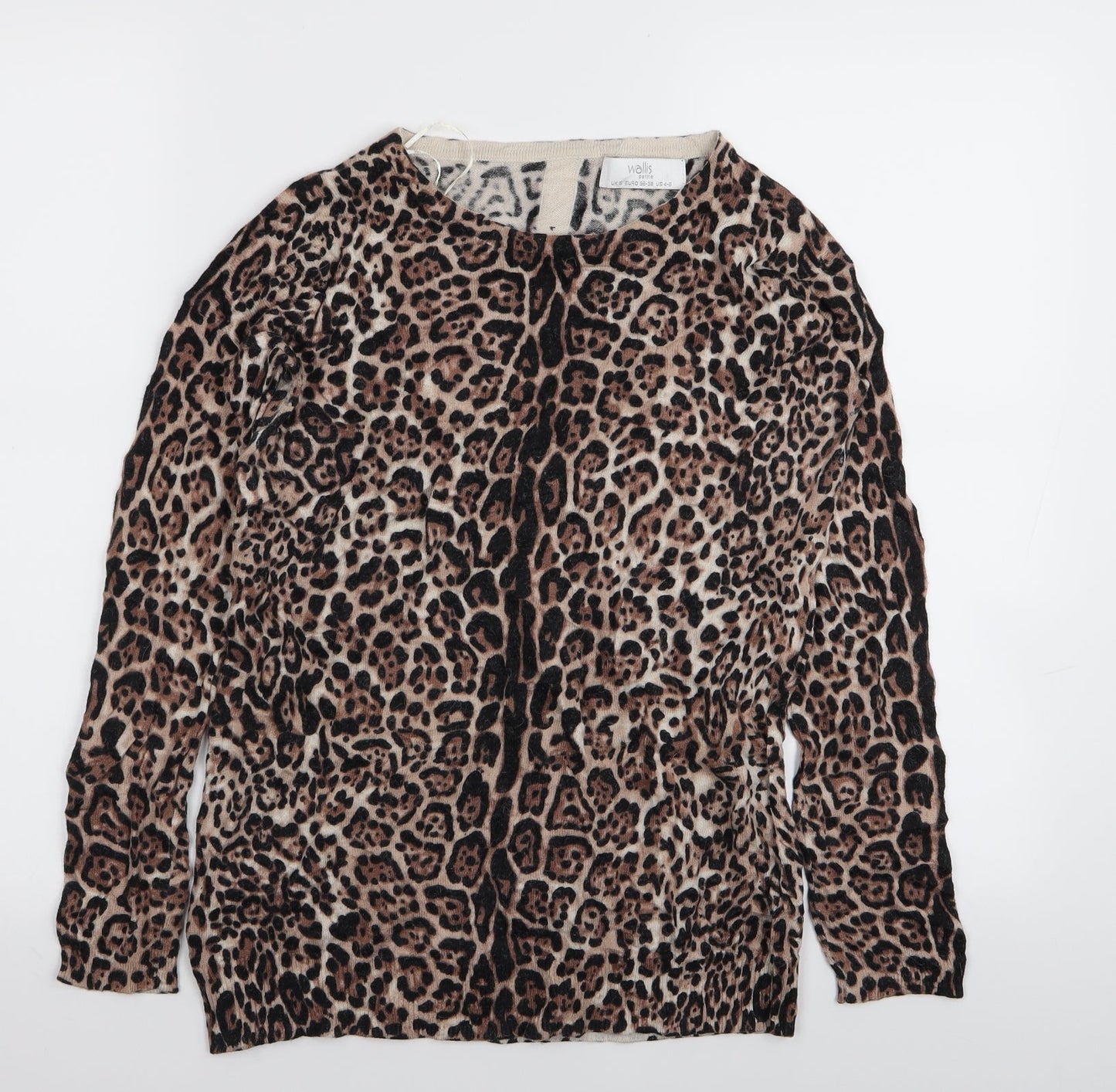 Wallis Womens Multicoloured Animal Print  Basic T-Shirt Size S
