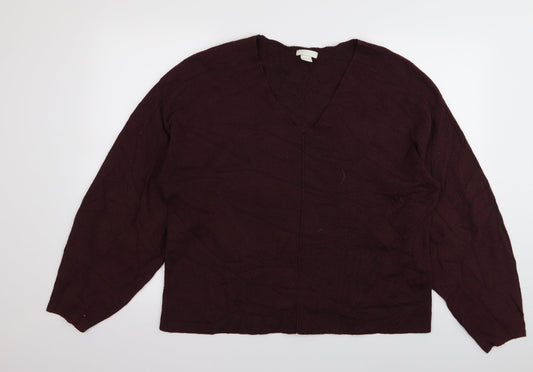 H&M Womens Red   Pullover Jumper Size M