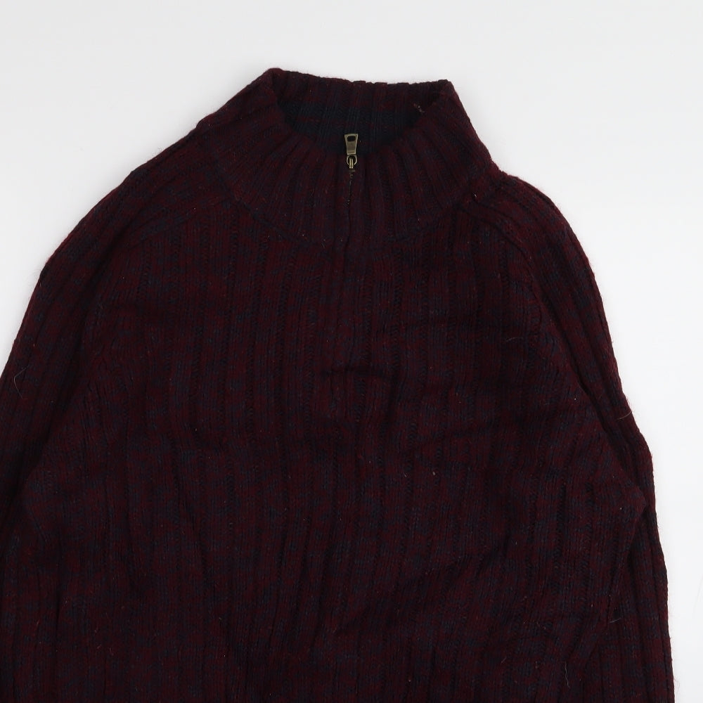 M&S Mens Red   Pullover Jumper Size M