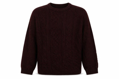 Front view of Easy men’s red jumper, size L