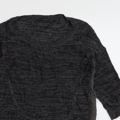 Close-up detail of Betty Jackson Black women’s black jumper, size UK 8