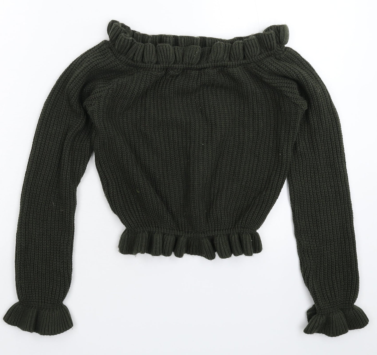 Select Womens Green  Knit Pullover Jumper Size 10