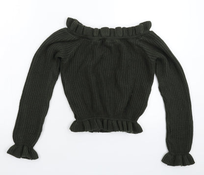 Select Womens Green  Knit Pullover Jumper Size 10