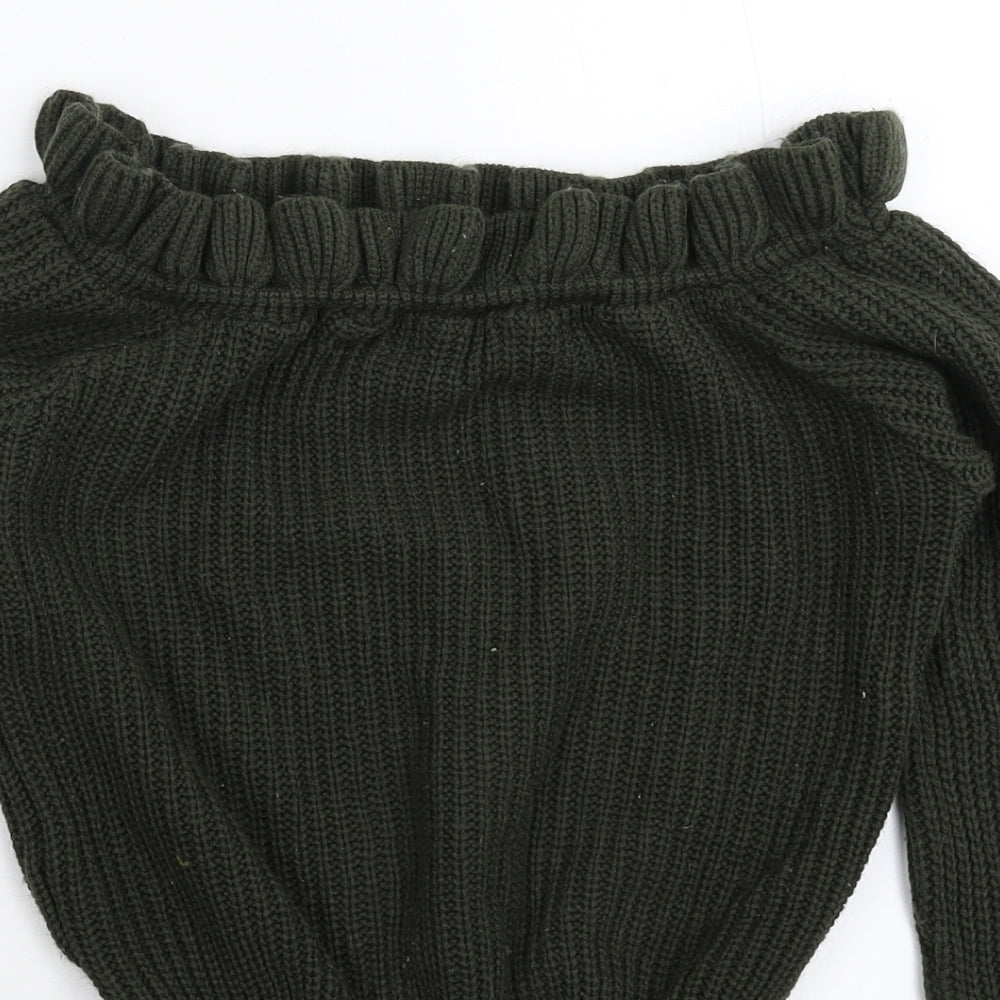Select Womens Green  Knit Pullover Jumper Size 10