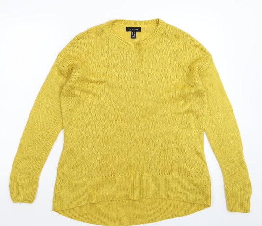 New Look Womens Yellow  Knit Pullover Jumper Size S