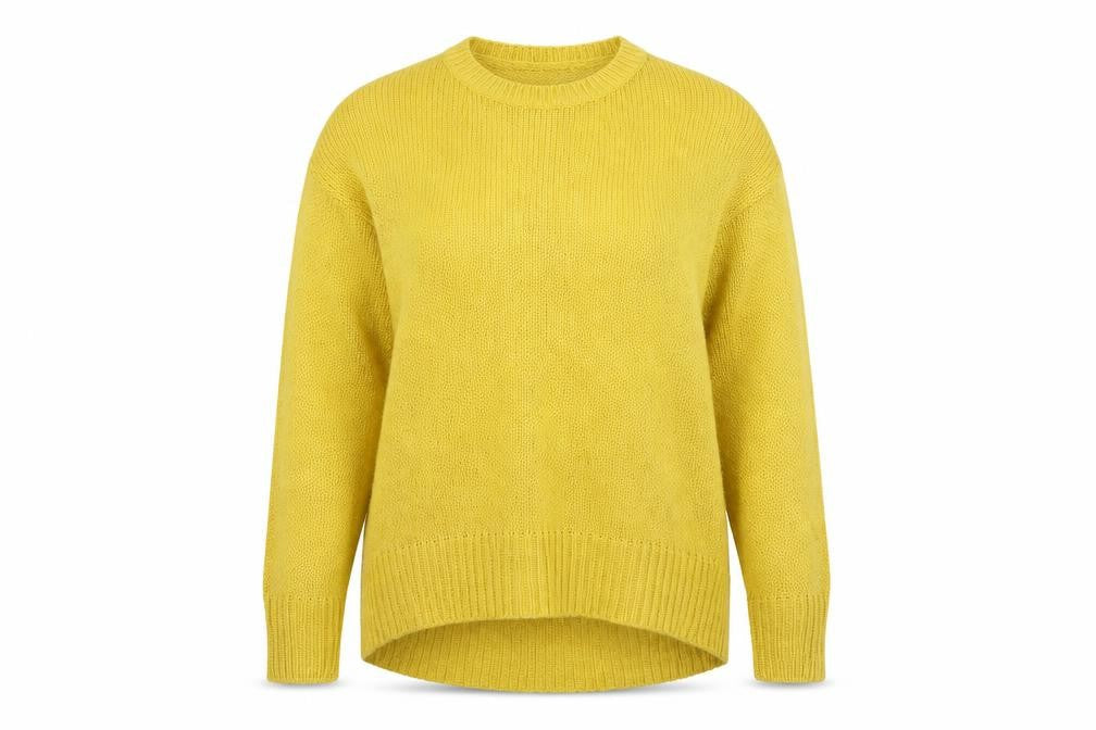 New Look Womens Yellow  Knit Pullover Jumper Size S