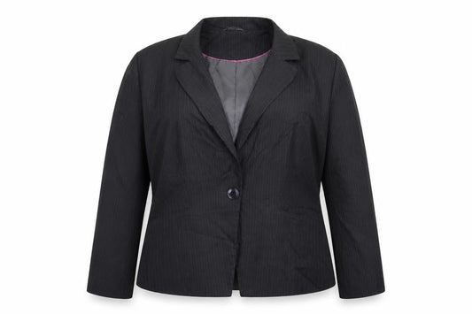George Womens Grey Striped  Jacket Suit Jacket Size 20
