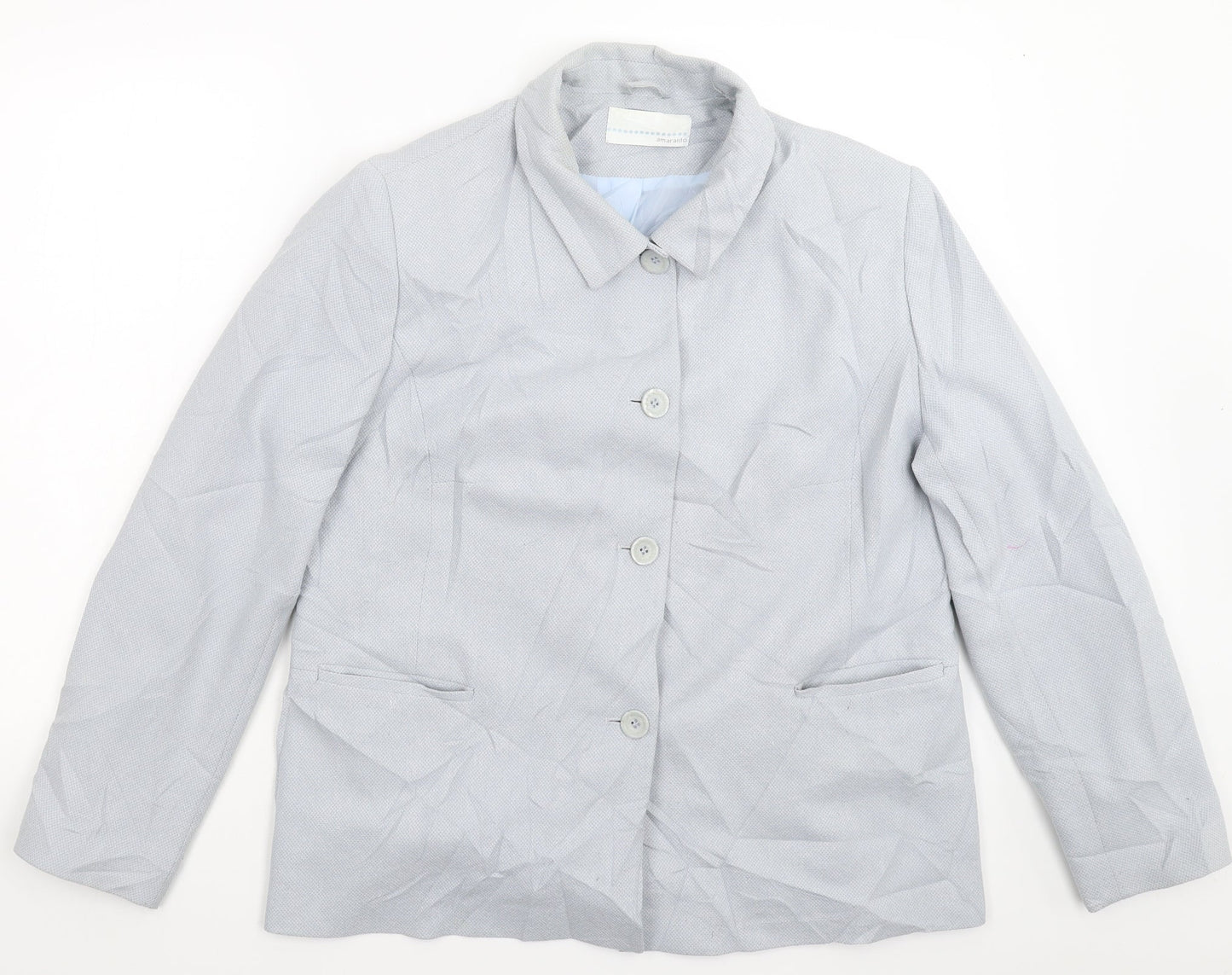 AMARANTO Womens Grey   Jacket Blazer Size 20