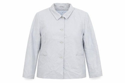Front view of AMARANTO women’s grey jacket blazer, size UK 20