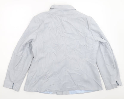 Back view of AMARANTO women’s grey jacket blazer, size UK 20