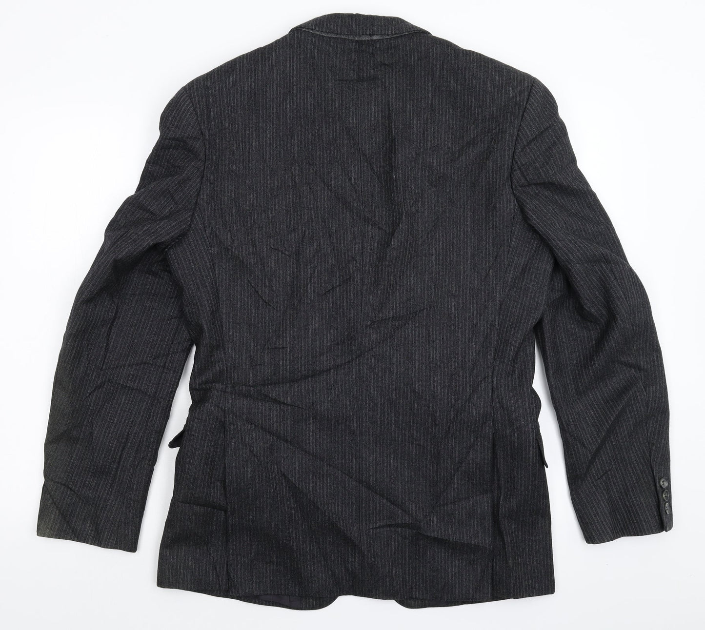 Burton Mens Black Striped  Jacket Suit Jacket Size 38