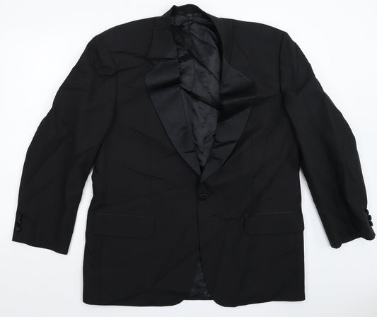 HR Mens Black   Jacket Suit Jacket Size 42