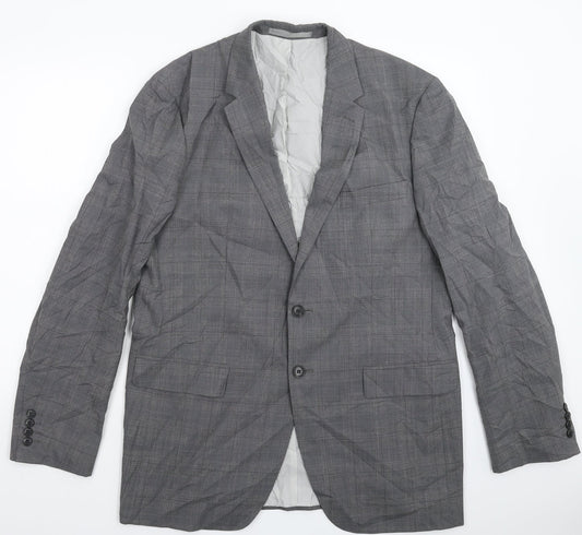 Marks and Spencer Mens Grey Check  Jacket Suit Jacket Size 42