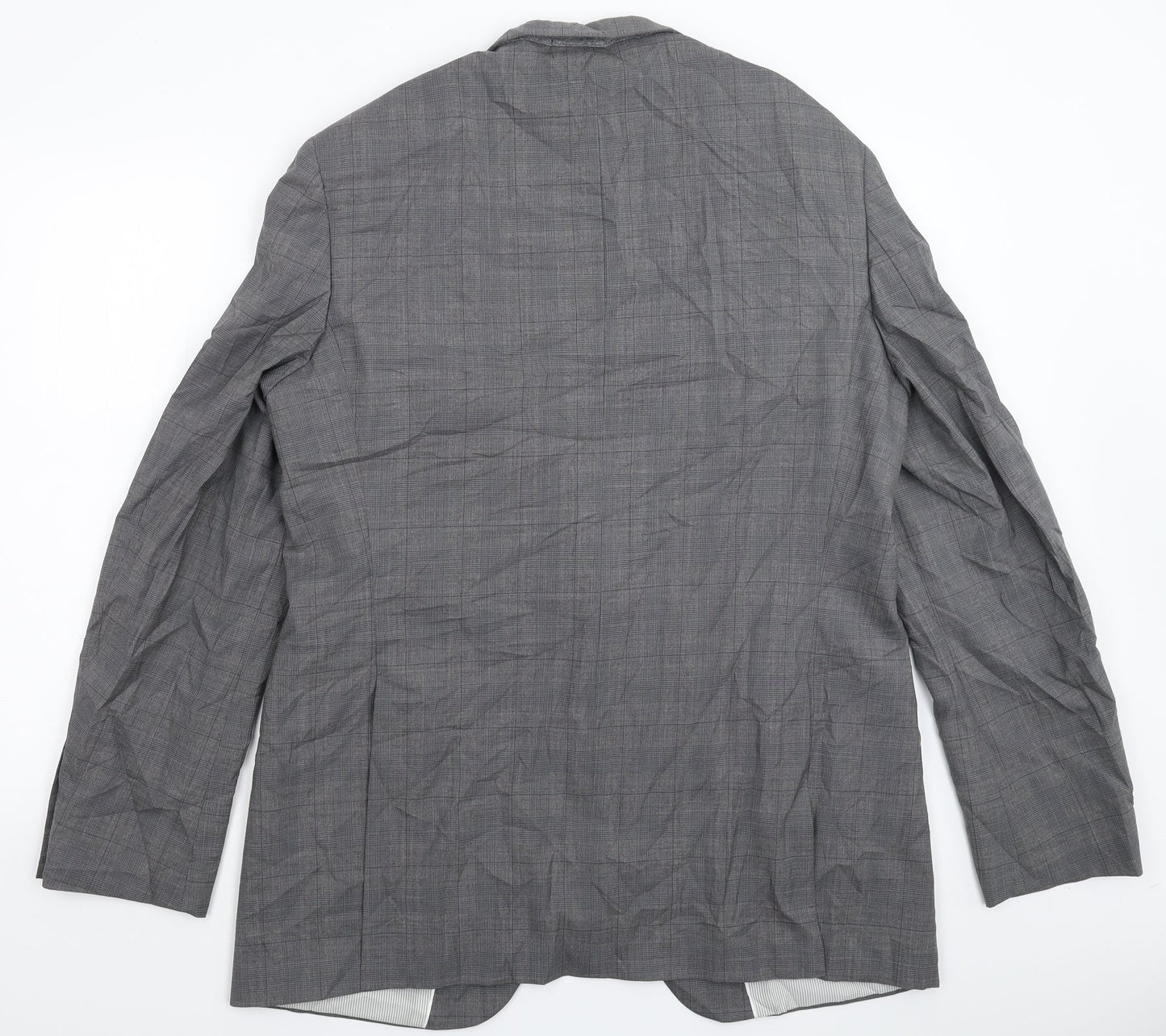 Marks and Spencer Mens Grey Check  Jacket Suit Jacket Size 42