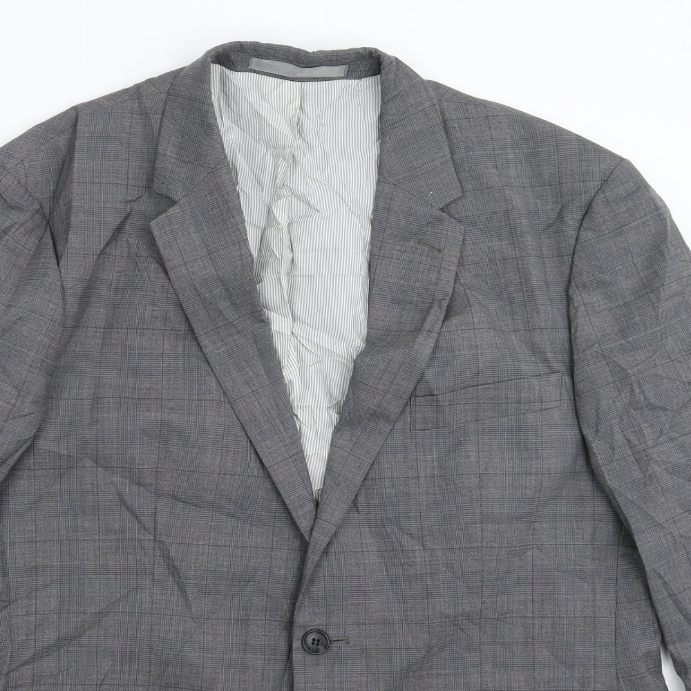 Marks and Spencer Mens Grey Check  Jacket Suit Jacket Size 42