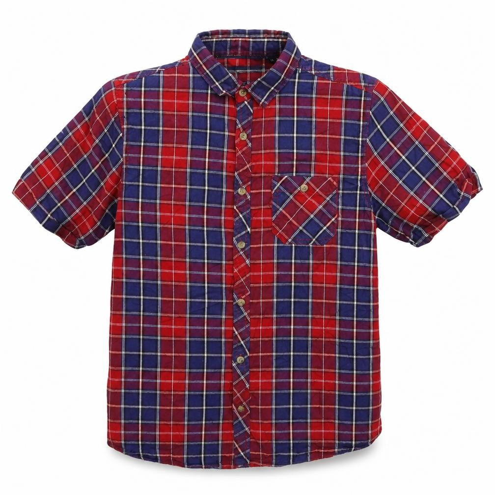 Industrialize Mens Multicoloured Check   Button-Up Size M