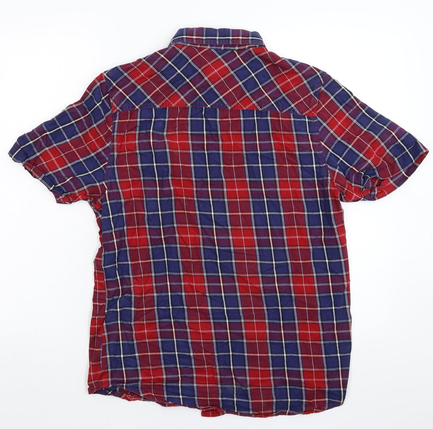 Industrialize Mens Multicoloured Check   Button-Up Size M