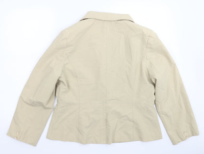 Back view of Atmosphere women’s beige jacket suit jacket, size UK 18