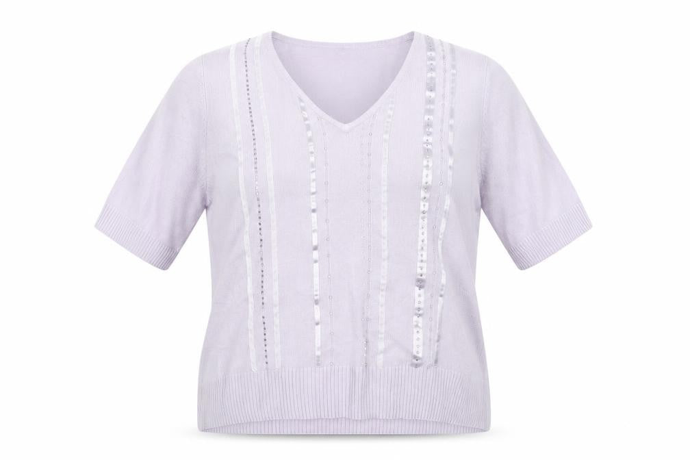 Marks & Spencer Womens Purple   Pullover Jumper Size 14  - beaded