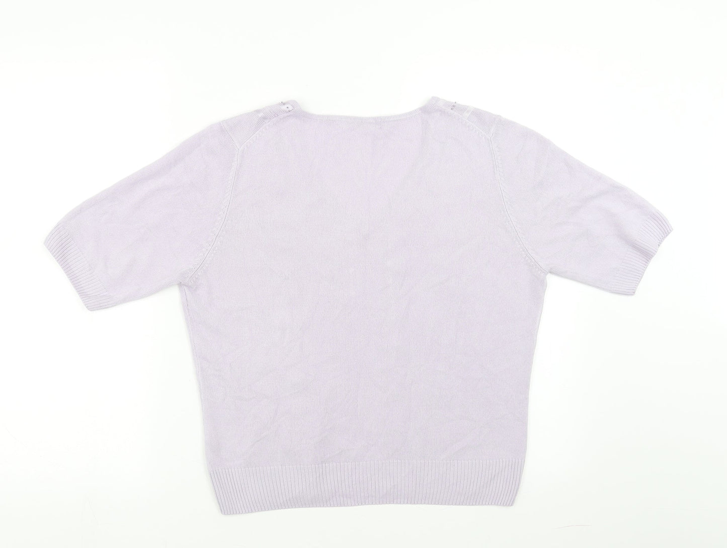 Marks and Spencer Womens Purple   Pullover Jumper Size 14  - beaded