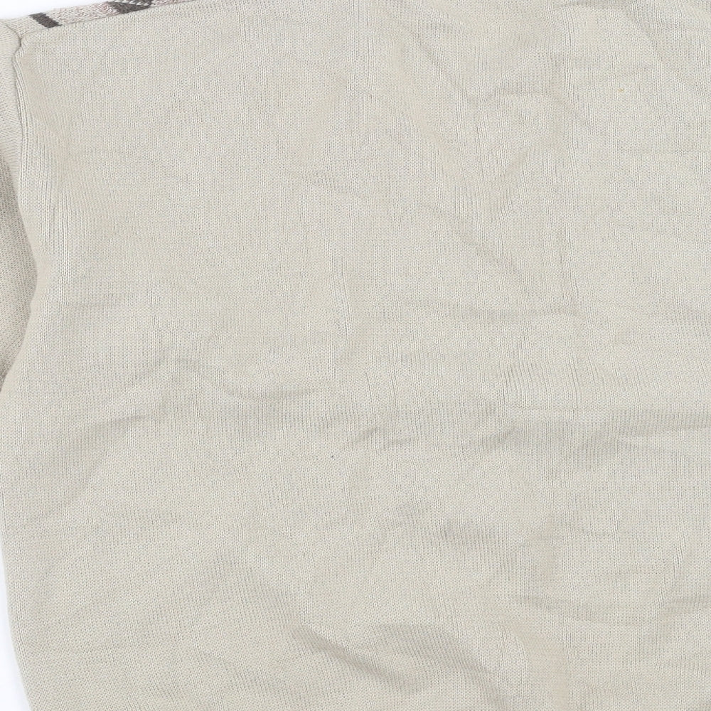 Hunter Mens Beige Argyle/Diamond  Pullover Jumper Size M