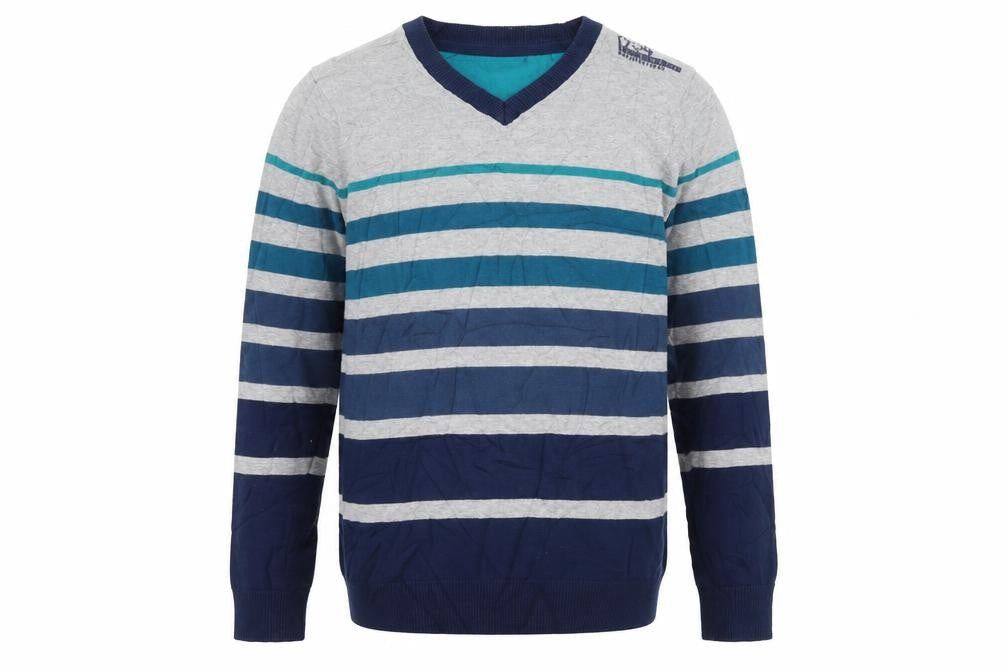 Cedarwood State Mens Blue Striped Pullover Jumper Size S