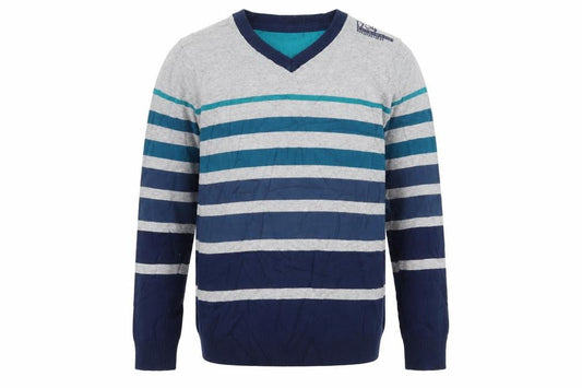 Cedarwood State Mens Blue Striped Pullover Jumper Size S