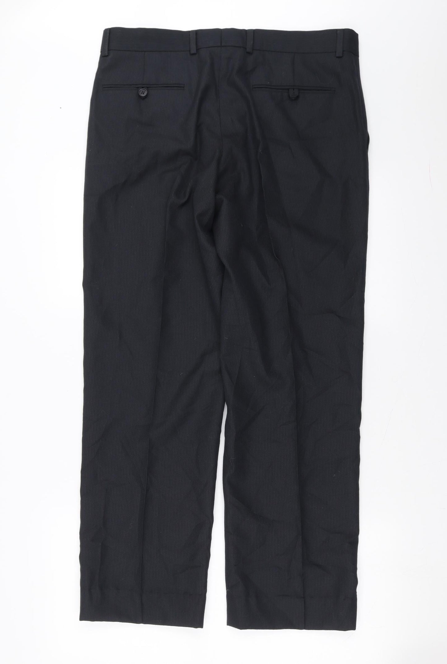 F&F Mens Grey Striped  Trousers  Size 34 in L29 in