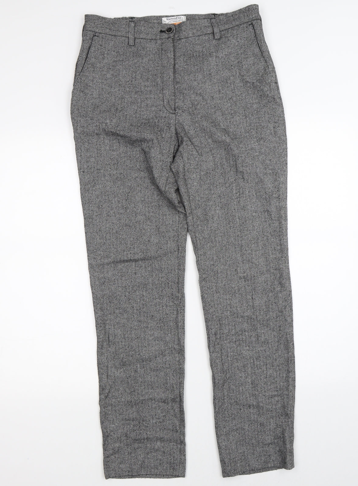 Raphaël Womens Grey    Trousers Size 12 L27.5 in