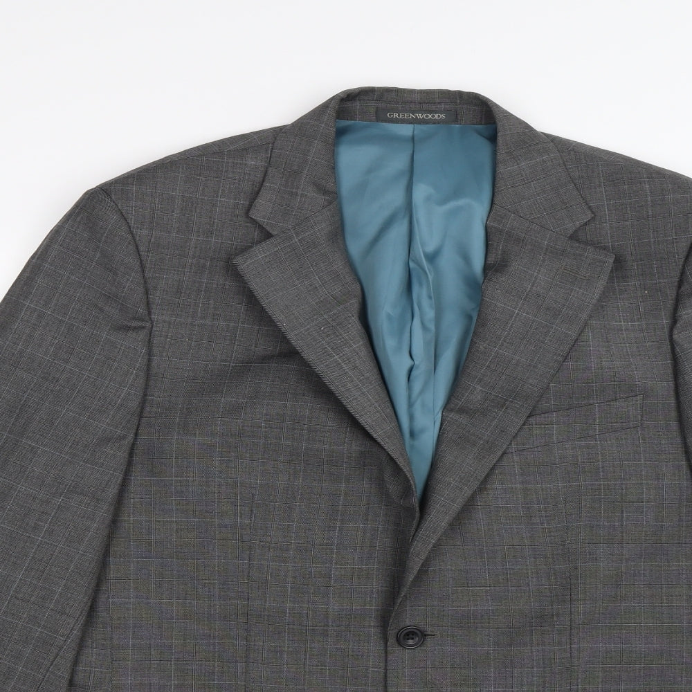 GREENWOODS Mens Grey   Jacket Suit Jacket Size 40