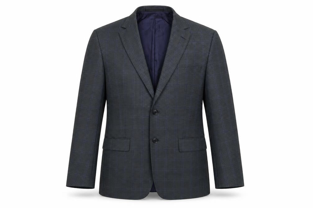 Marks & Spencer Mens Blue Check  Jacket Suit Jacket Size 38
