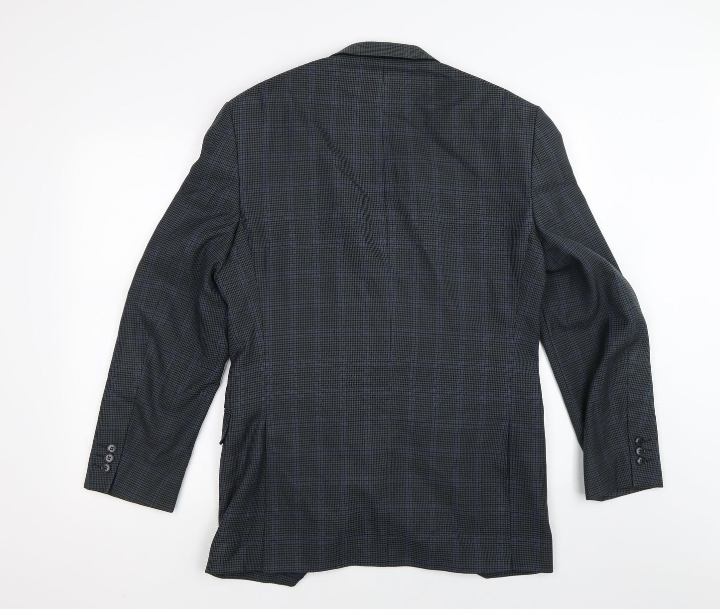 Marks and Spencer Mens Blue Check  Jacket Suit Jacket Size 38