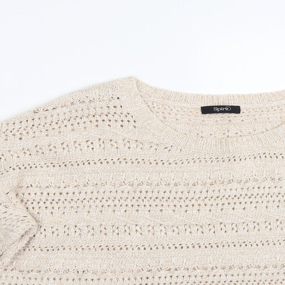M&Co Womens Beige   Pullover Jumper Size 14