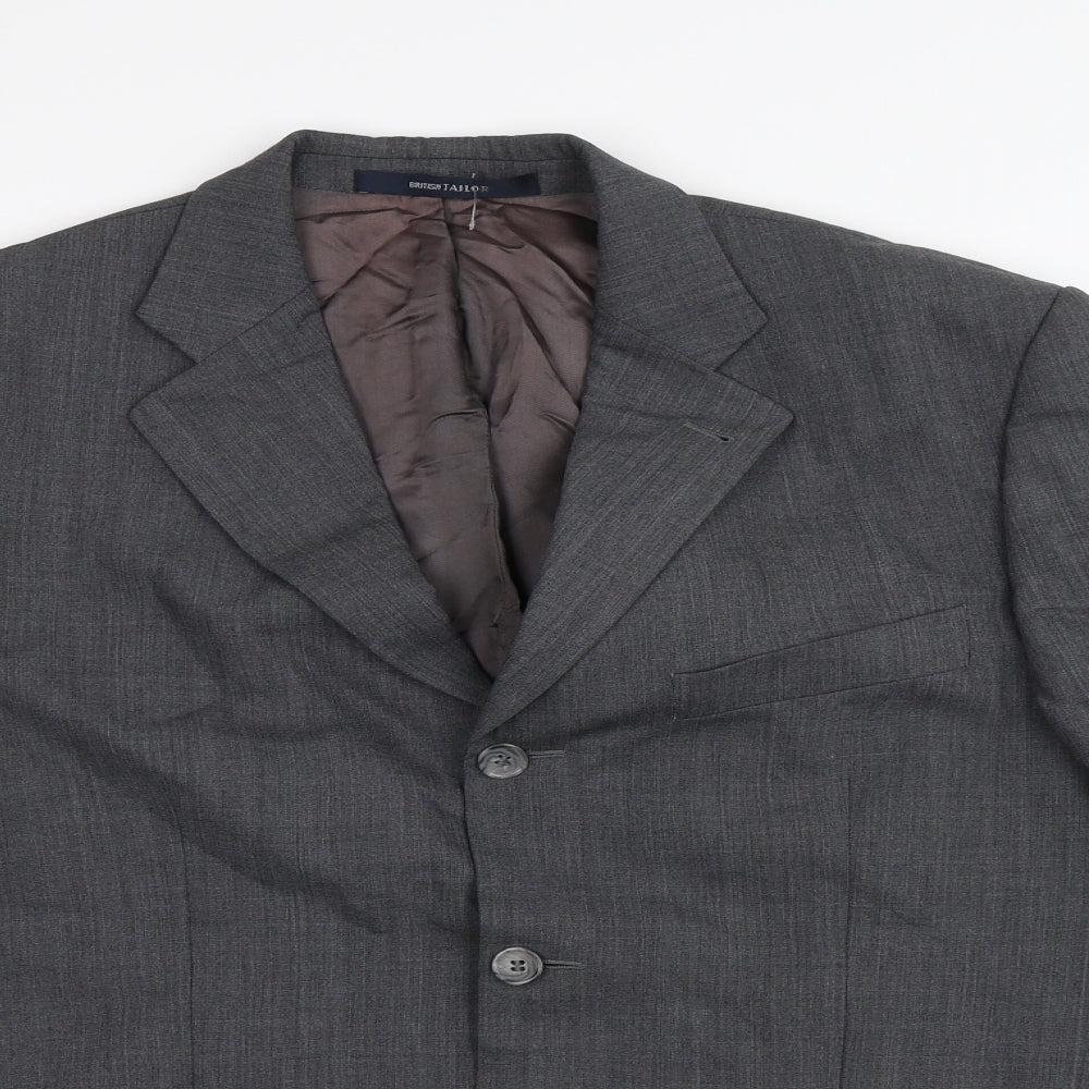 British Tailor Mens Grey   Jacket Suit Jacket Size 42