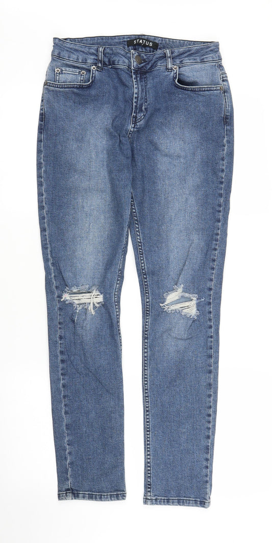 Status Womens Blue  Denim Skinny Jeans Size S L29 in
