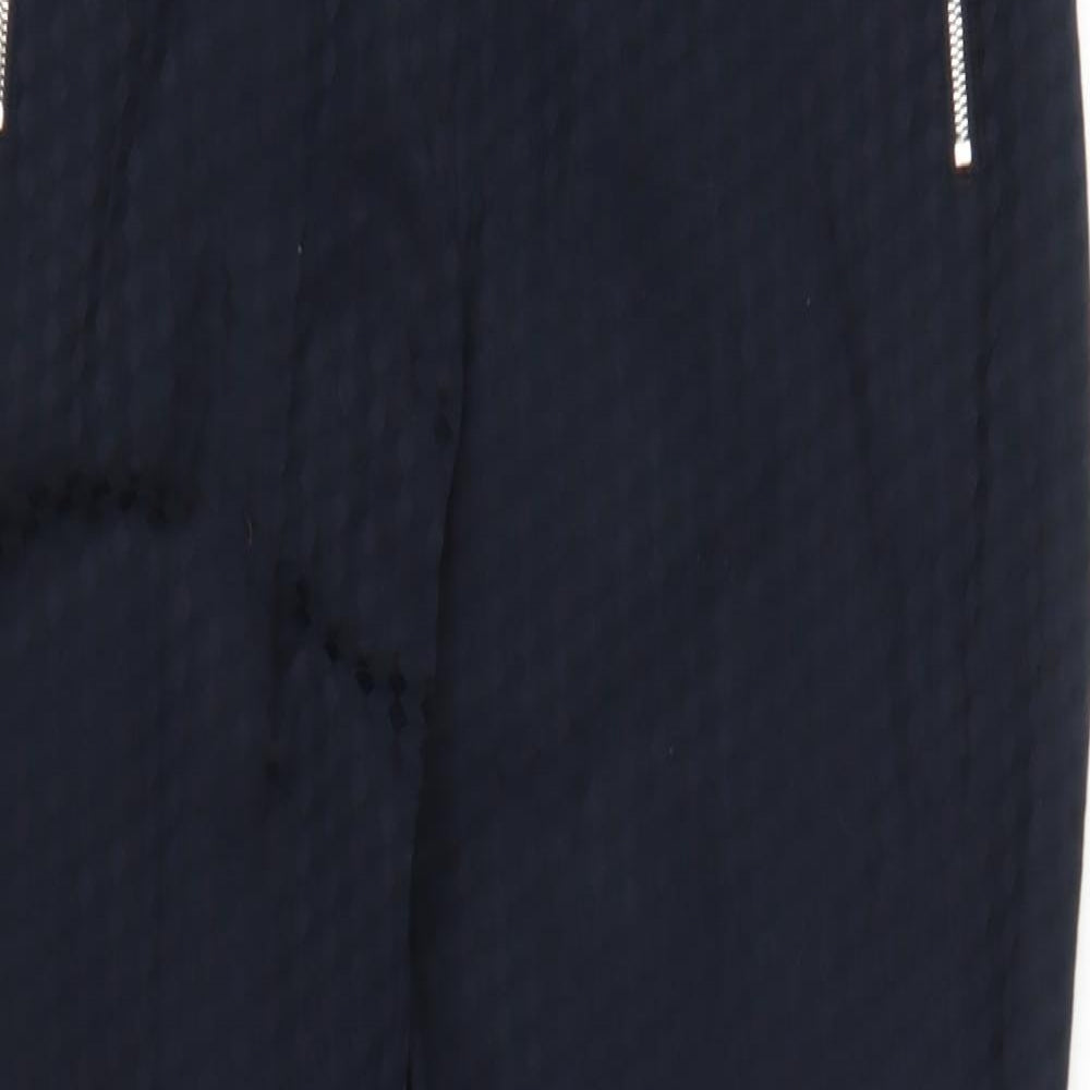 F&F Womens Blue Argyle/Diamond  Carrot Trousers Size 14 L26 in