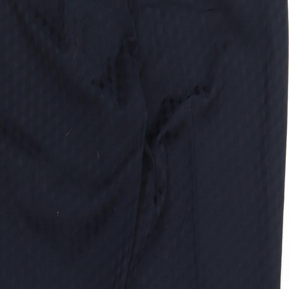 F&F Womens Blue Argyle/Diamond  Carrot Trousers Size 14 L26 in