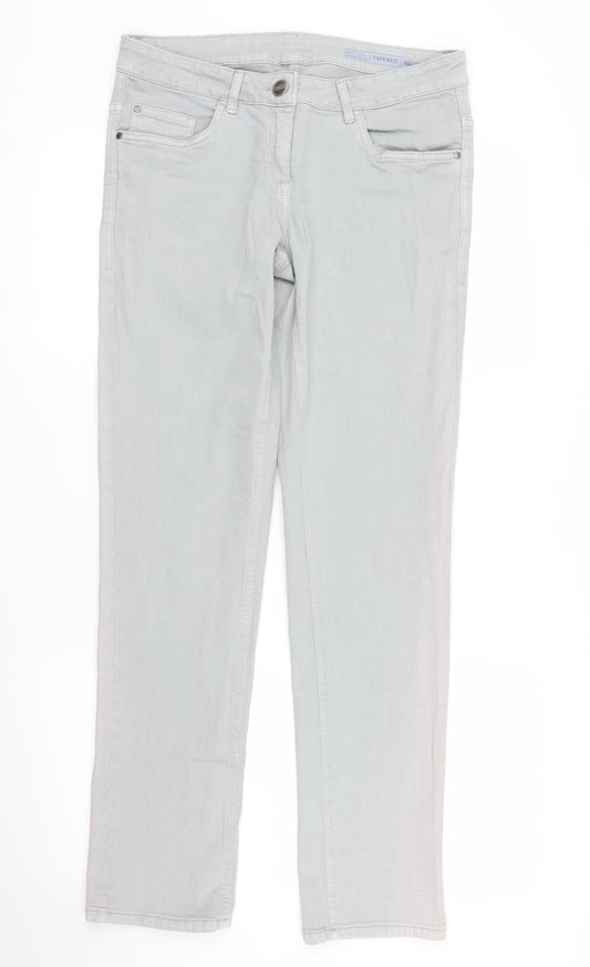 Blue Motion Womens Grey  Denim Tapered Jeans Size 12 L31 in