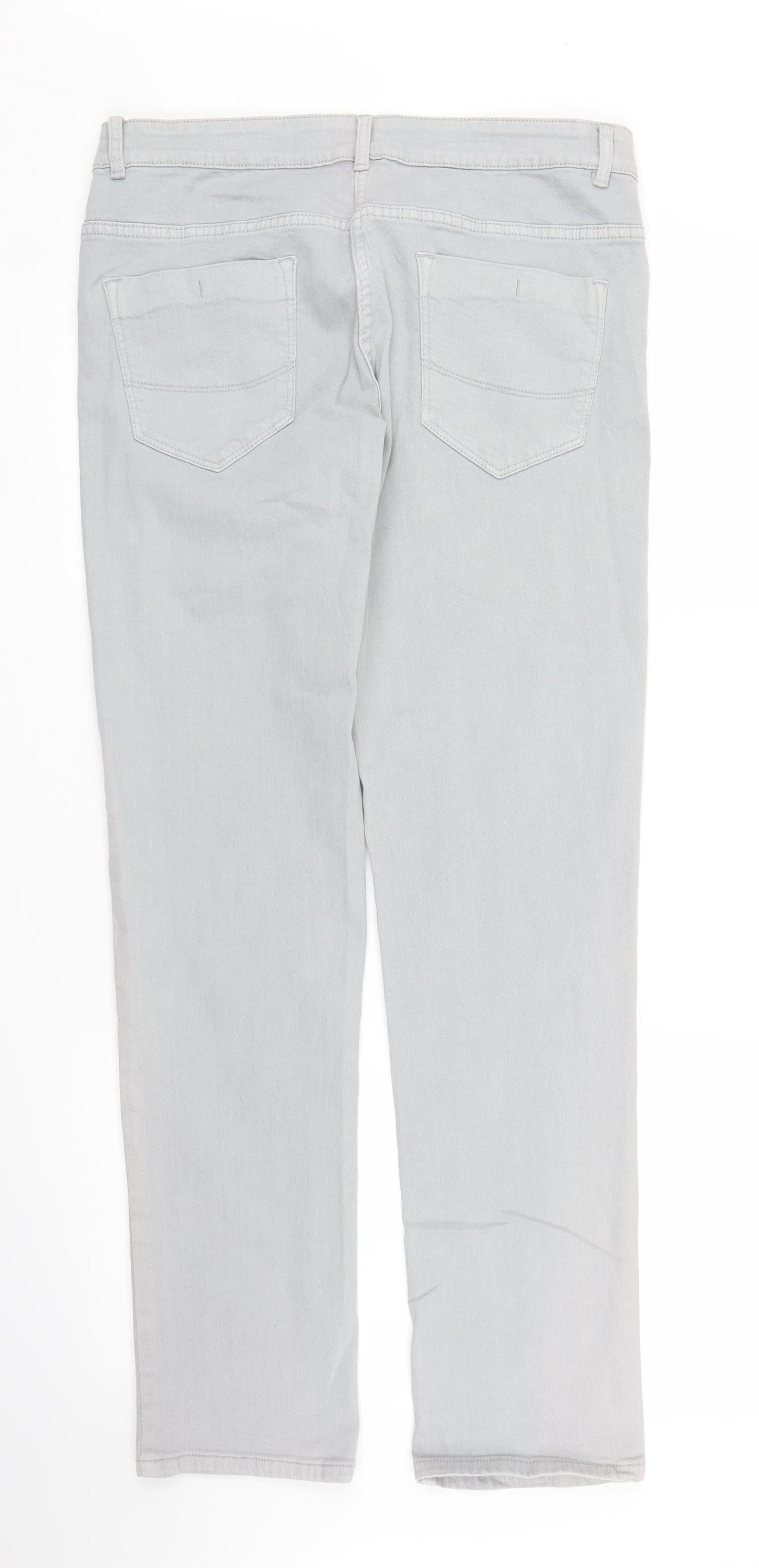Blue Motion Womens Grey  Denim Tapered Jeans Size 12 L31 in