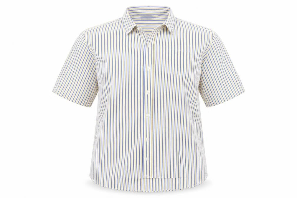 Marks & Spencer Womens White Striped  Basic Button-Up Size M