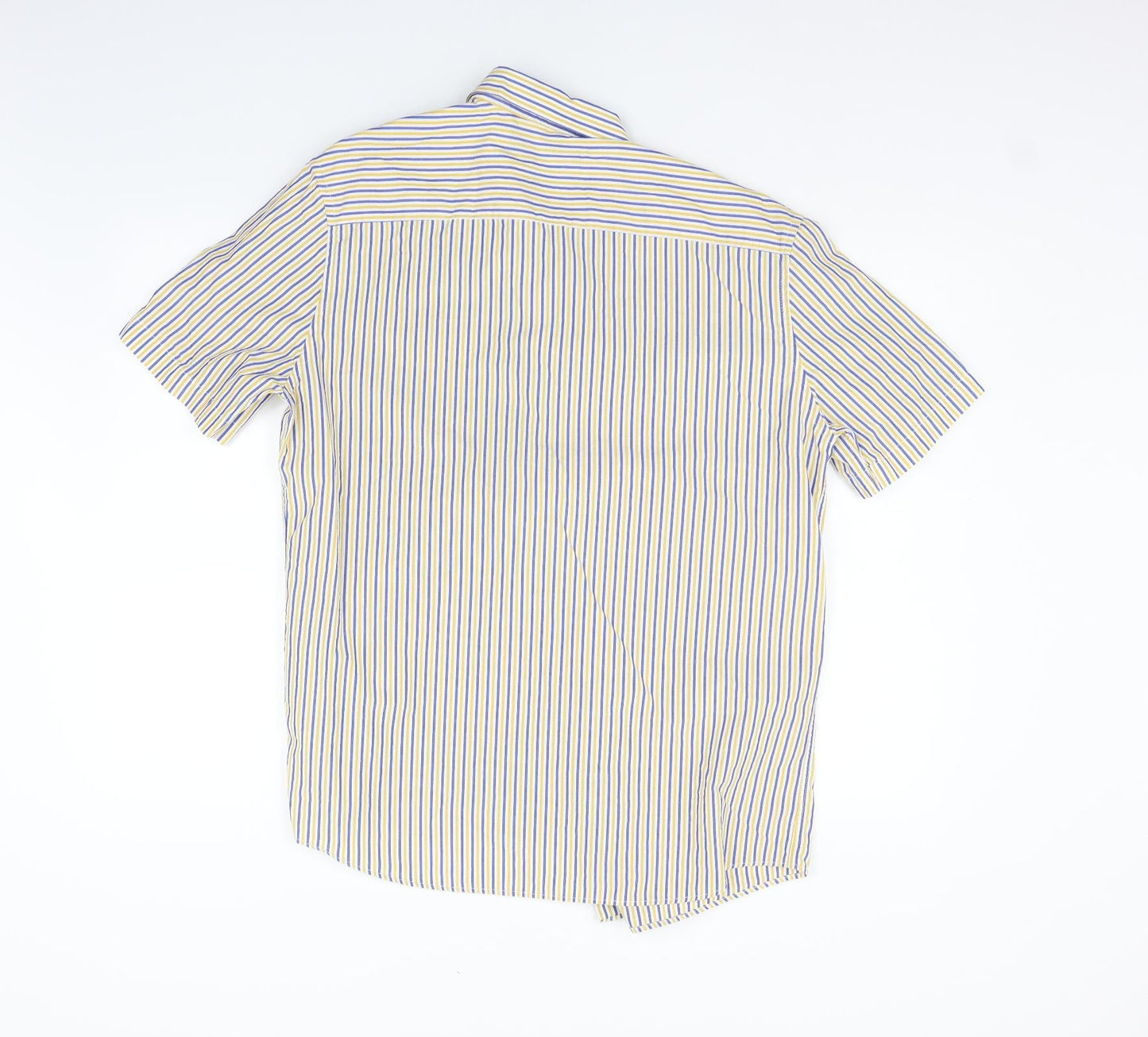Marks and Spencer Womens White Striped  Basic Button-Up Size M