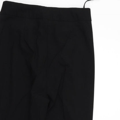Close-up detail of Papaya women’s black trousers, size UK 12, 20-inch leg