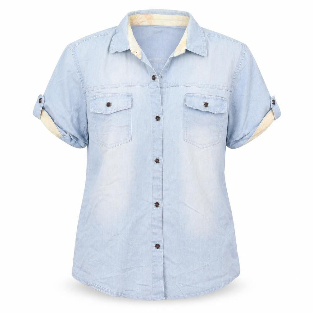Preworn Womens Blue   Basic Button-Up Size M