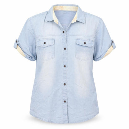 Preworn Womens Blue   Basic Button-Up Size M